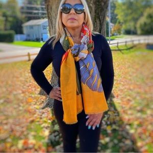 Yellow multi Scarf
